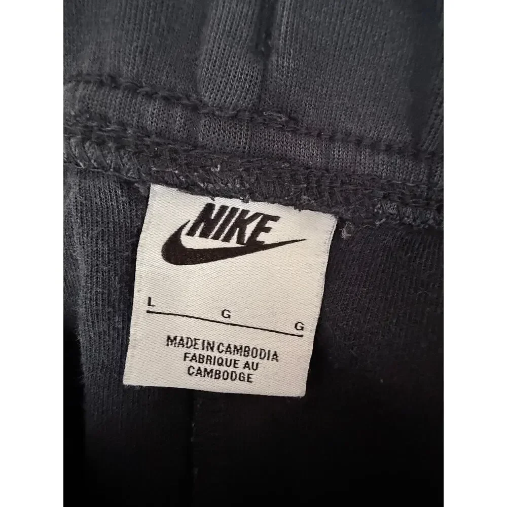 Nike Mens Large Black Jogger Pants Athletic Tapered Swoosh